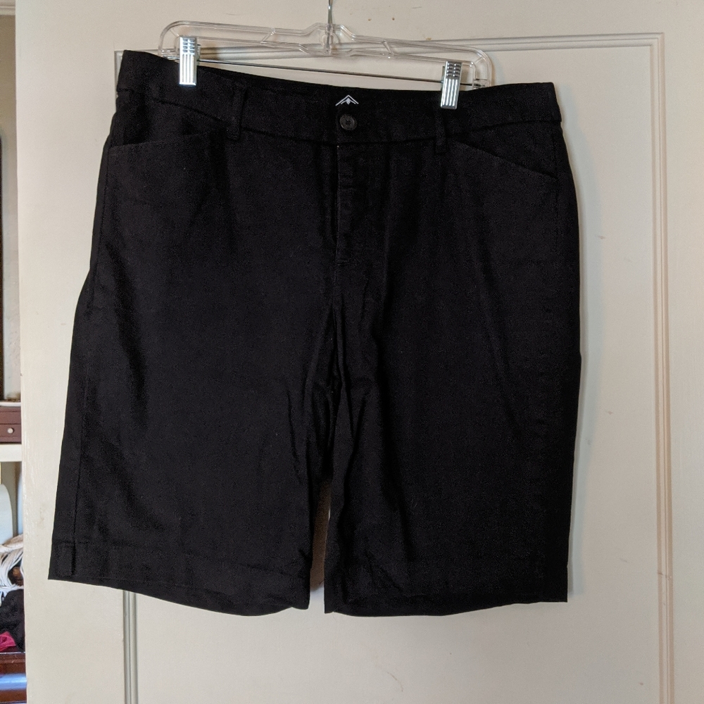 Black Chino Bermuda-length Shorts